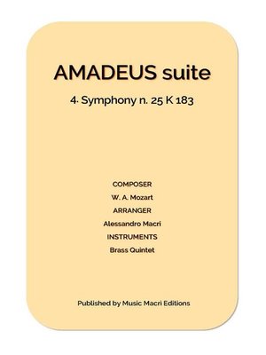 cover image of AMADEUS suite--4. Symphony n. 25 K 183